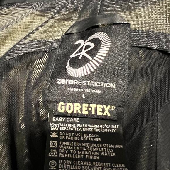 Zero Restriction Jacket Mens Large Goretex Black Full Zip Removable Sleeves Coat - Picture 6 of 9